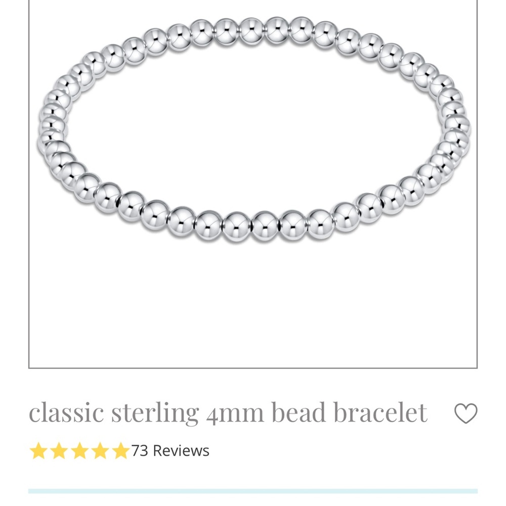 ENewton Waterproof Sterling 4mm Bead Bracelet - Silver